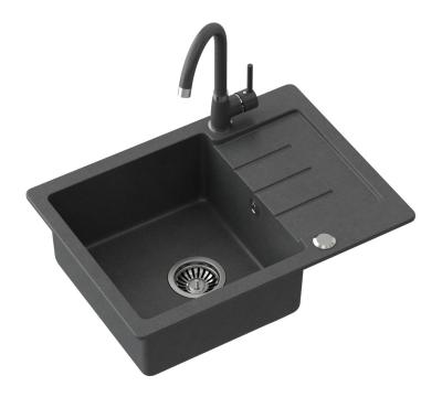 Quadri Kendal anthrazit Granit-Einbauspüle mit Abtropffläche 60x44cm umkehrbar 1208967400
