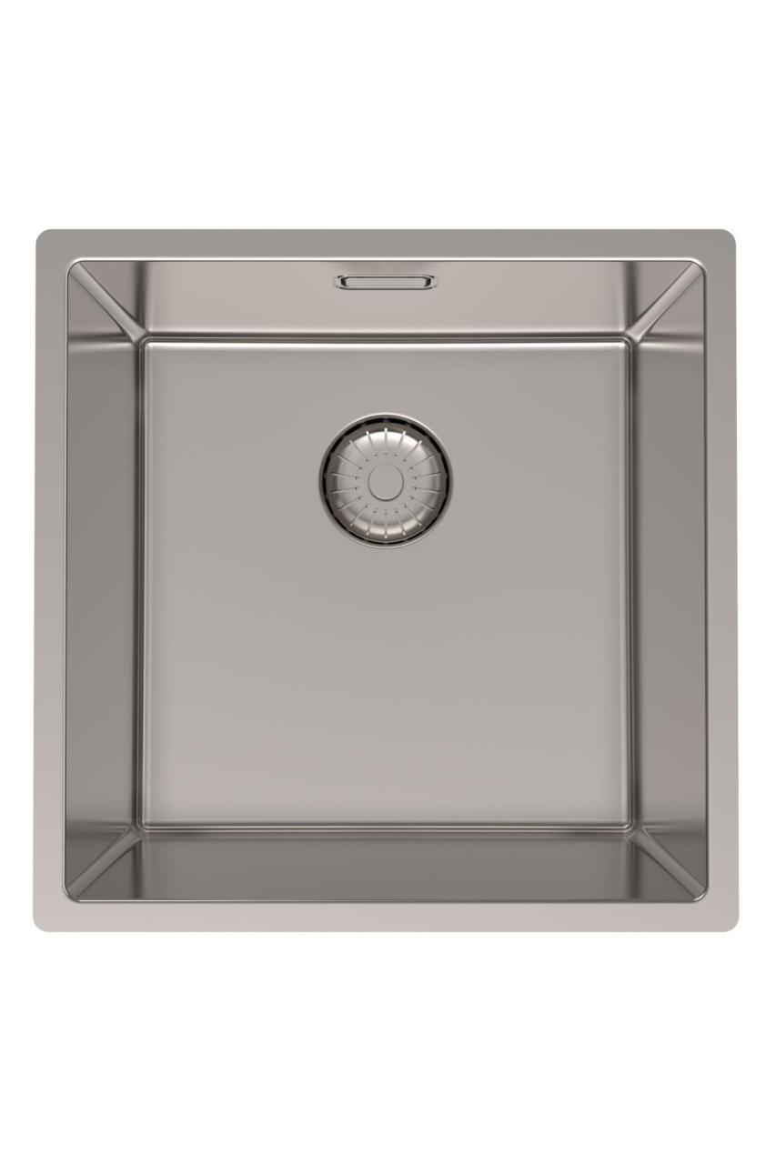 Pure.Sink Prestige Edelstahlspüle 40x40 cm 10mm Radius Unterbau, Flachbau und Aufbau PPG4040-02