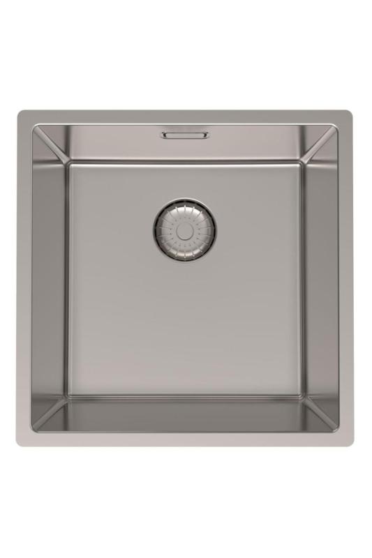 Pure.Sink Prestige Edelstahlspüle 40x40 cm 10mm Radius Unterbau, Flachbau und Aufbau PPG4040-02
