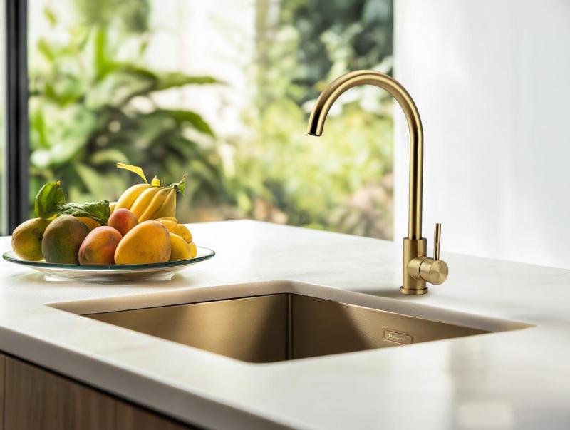 Pure.Sink Prestige Spüle 50x40 cm PVD Gold 10 mm Radius Unterbau, Flachbau und Aufbau PPG5040-60.