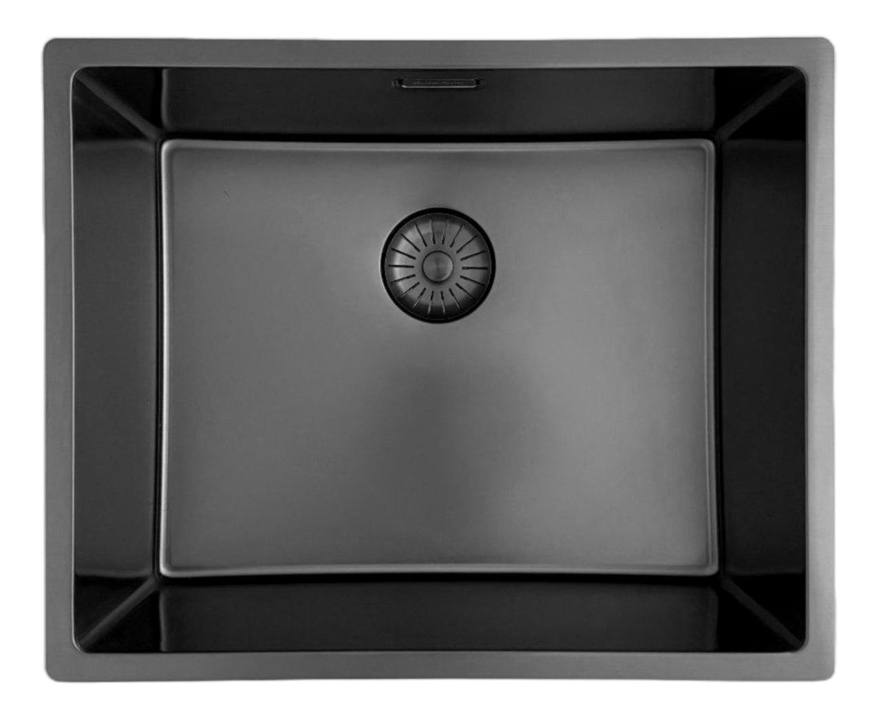 Pure.Sink Prestige Spülbecken 50x40 cm PVD Gun Metal 10mm Radius Unterbau, Flachbau und Aufbau PPG5040-61