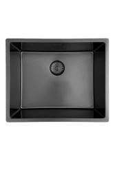 Pure.Sink Prestige Spülbecken 50x40 cm PVD Gun Metal 10mm Radius Unterbau, Flachbau und Aufbau PPG5040-61