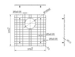 Pure.Sink Prestige Bodenablage 40 Gun Metal PPGGD40-61