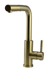 Pure.Sink Elite Steel Spark-S Küchenarmatur PVD gebürstetes Gold mit ausziehbarem Auslauf PS8041-60