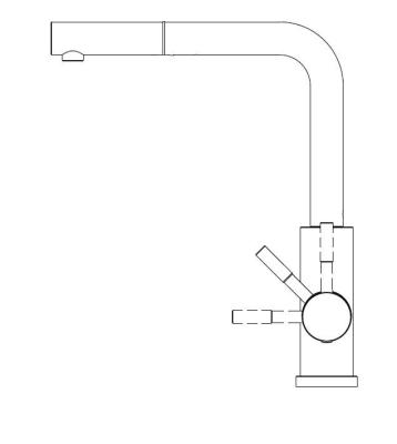 Pure.Sink Elite Steel Spark-S Küchenarmatur PVD Gun Metal mit ausziehbarem Auslauf PS8041-61