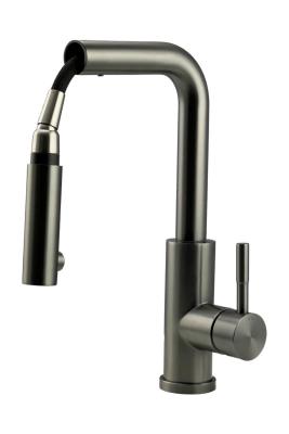 Pure.Sink Elite Steel Spark-S Küchenarmatur PVD Gun Metal mit ausziehbarem Auslauf PS8041-61