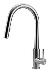 Pure.Sink Elite Steel Stream-S Küchenarmatur Edelstahl mit ausziehbarem Auslauf PS8045-02