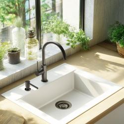 Der Pure.Sink Elite Steel Shine Seifenspender PVD Gun Metal PS9010-61