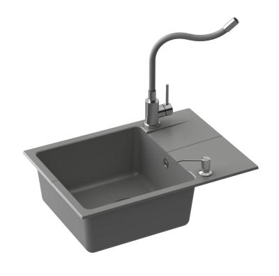 Quadri Bristol Küchenarmatur aus Edelstahl mit flexiblem beigem Auslauf 1208967664