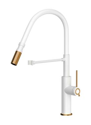 Quadri Retford Küchenarmatur Weiß mit Kupfer-Finish und flexiblem weißen Auslauf 1208967673