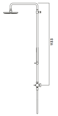 Waterevolution Flow thermostatische Duschkombination mit Regendusche Edelstahl 200mm T141TNIE