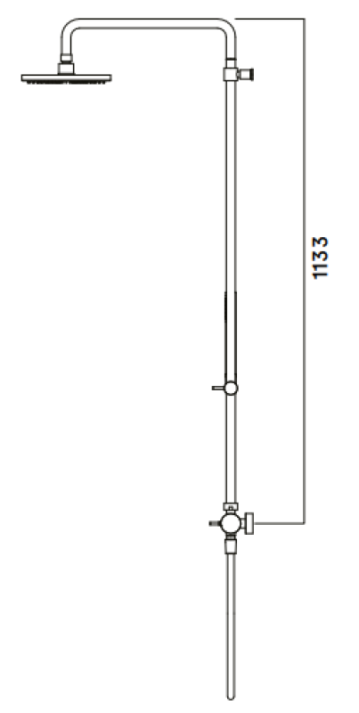 Wasserevolution Flow thermostatische Duschkombination mit Regendusche matt weiß 250mm rund T141TNR25BR