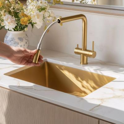 Quadri Ellesmere Küchenarmatur PVD Gold 3-Wege mit zusätzlichem Anschluss für gefiltertes Wasser 1208967781