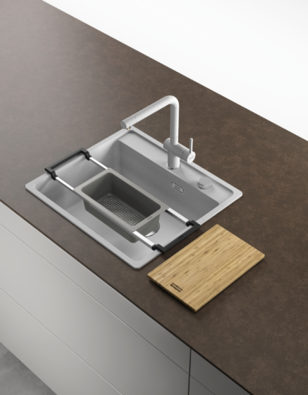 Franke Universelles Zubehör All-In Set 1 - Schneidebrett, Kunststoffeinsatz und Teleskopbrücke 112.0655.481