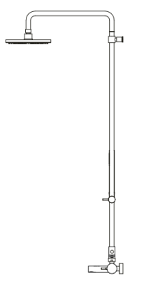 Wasserevolution Flow Drei-Wege-Duschmischer mit Hand- und Hauptdusche Edelstahl 250mm T131N25IE