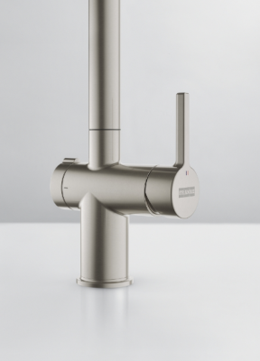 Franke Active Twist Einhebelmischer Edelstahl mit fester Auslauf und integrierter Abflusssteuerung 115.0653.504