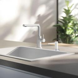 Franke Active Küchen Einbau Seifenspender Granit Polar White Weiß 112.0633.079