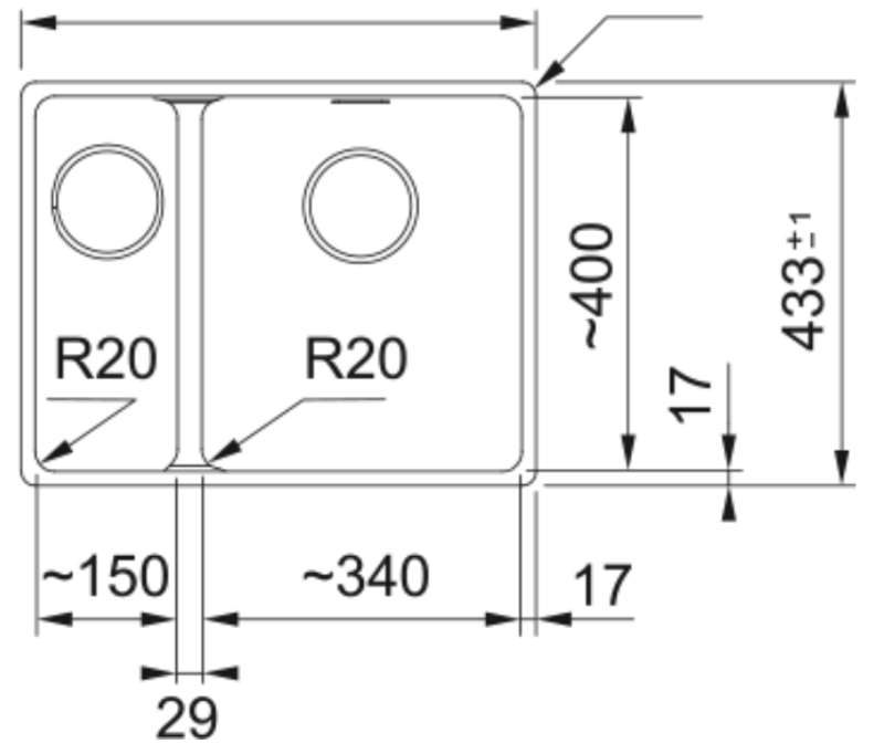 Franke Maris MRG 160-34-15 Fragranite Schiefergrau Spülbecken grau dunkel Becken Rechts Unterbau 125.0714.607