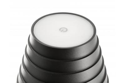 'FIZZI LED Tischlampe, 2,5W, 200lm, DC 5V, 1A, 4000 K, Batterie 4000 mAh, dimmbar, schwarz