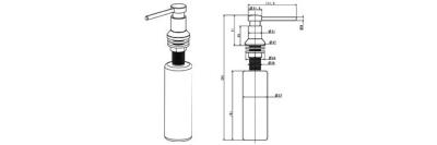 Ausmann Turt Einbau-Seifenspender, nachfüllbar von oben, Kupfer, 1208969604
