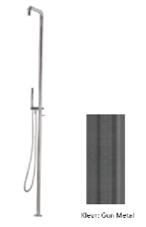 Waterevolution Flow Duschsäule mit Mischknopf und Handbrause Gun Metal T147GME