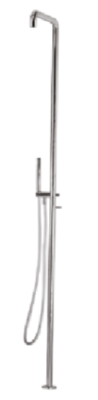 Waterevolution Flow Duschsäule mit Mischknopf und Handbrause Gun Metal T147GME
