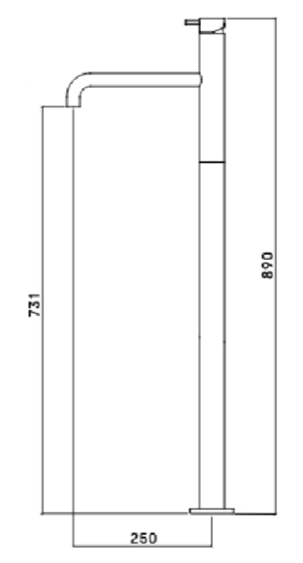 Wasserrevolution Flow freistehende Badarmatur Messing T134LE