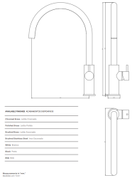 Waterevolution Flow Küchenarmatur mit rundem schwenkbarem Auslauf Chrom T158U01