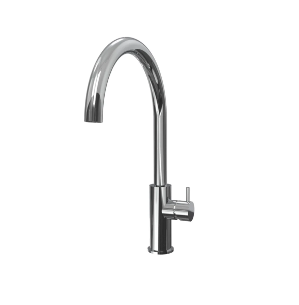 Waterevolution Flow Küchenarmatur mit rundem schwenkbarem Auslauf Chrom T158U01