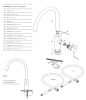 Waterevolution Flow keukenmengkraan met ronde draaibare uitloop zwart T158UPR