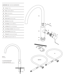 Wasserevolution Flow Küchenarmatur mit rundem schwenkbarem Auslauf schwarz T158UPR