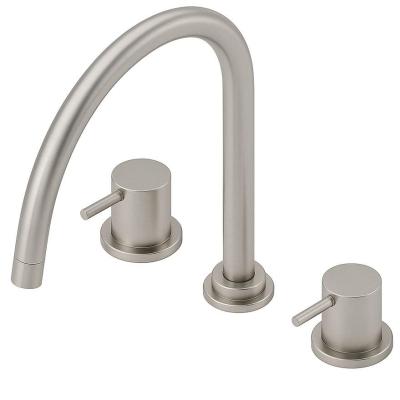 Wasserevolution Flow 3-Loch Küchenmischer mit schwenkbarem Auslauf und Anschluss für gefiltertes Wasser Edelstahl T152UIE