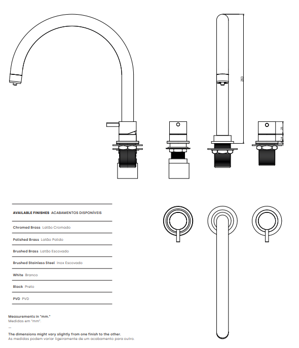 Waterrevolution Flow 3-Loch Küchenmischbatterie mit schwenkbarem Auslauf und Anschluss für gefiltertes Wasser Messing T152ULE