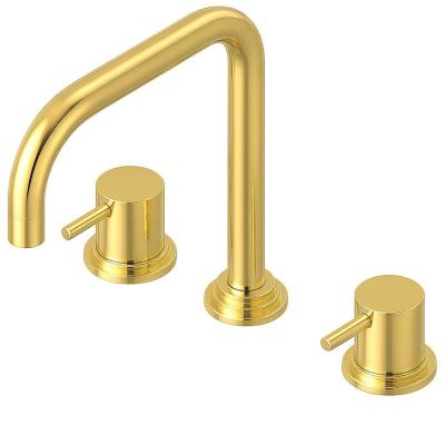Wasserevolution Flow 3-Loch Küchenarmatur mit schwenkbarem Auslauf und Anschluss für gefiltertes Wasser Messing T152HLE