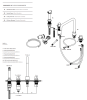 Waterevolution Flow 4-gats haakse keukenmengkraan met uittrekbare sproeier chroom T153H01