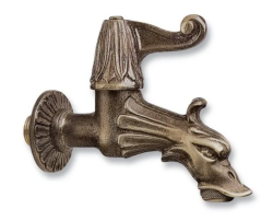 PB Garden Vintage Wand-Fonteinkraan Kaltwasserhahn Bronze mit Gartenschlauchanschluss und Griff 1208969785