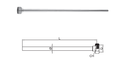 PB Anschlussrohr Rohr für Wasserhahn Chrom 1208969800