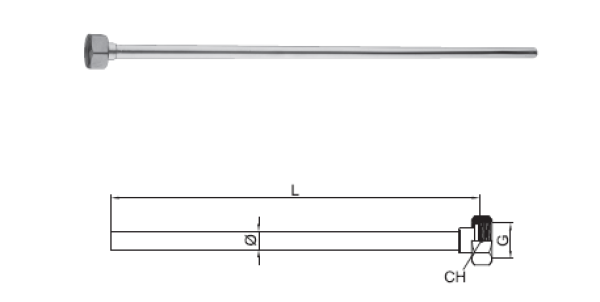 PB Anschlussrohr Rohr für Wasserhahn Chrom 1208969800