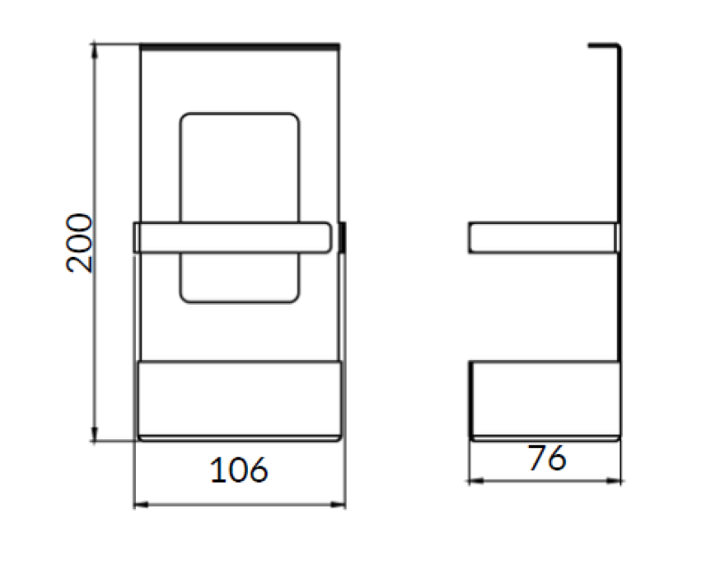 Epka Luxion Korb für Küchenreling Metall Schwarz 1208969965