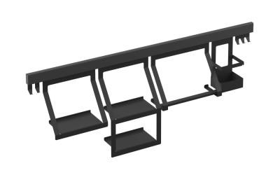Epka Luxion Set Küchenreling 100 cm mit Zubehör Metall mit verdeckter Befestigung Schwarz 1208969984