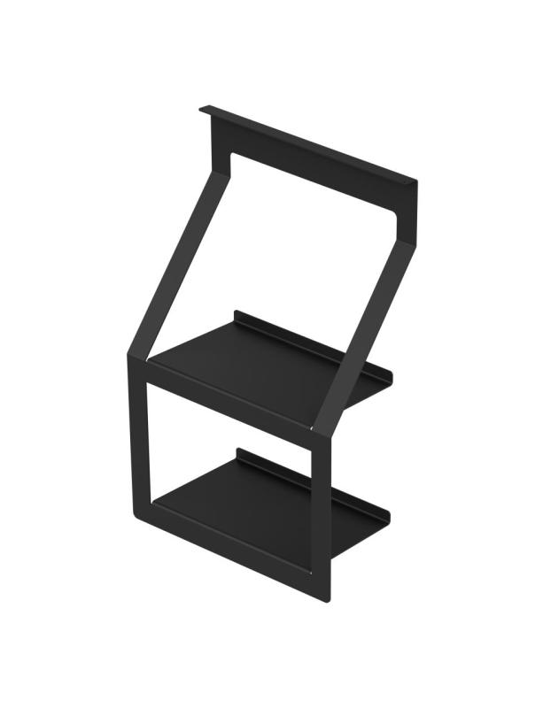 Epka Luxion Set Küchenreling 100 cm mit Zubehör Metall mit verdeckter Befestigung Schwarz 1208969984