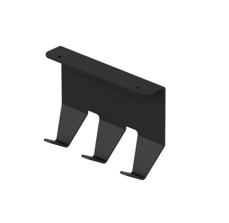 Epka Luxion Set Küchenreling 60 cm mit Zubehör Metall mit verdeckter Befestigung Schwarz 1208969993