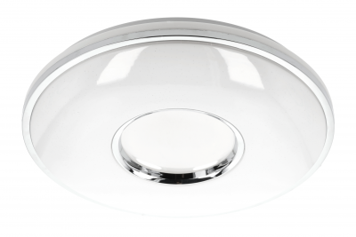 SORI LED-Deckenleuchte, Ø490mm, CCT, 48W, 3840lm, AC180-250V, 50/60 Hz, PF>0,9, IP54, Fernbedienung, weiß, 3 Jahre Garantie.