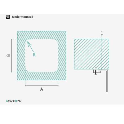 Banka IB5040 Edelstahl Spülbecken 50 x 40 cm Unterbau 1208970037