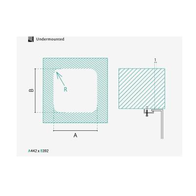 Banka IB4540 Edelstahl Spülbecken 45 x 40 cm Unterbau 1208970044