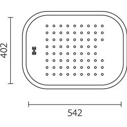 Banka Boston RVS Flache Spüle mit Abtropffläche 542 x 402 mm Aufbau 1208970073