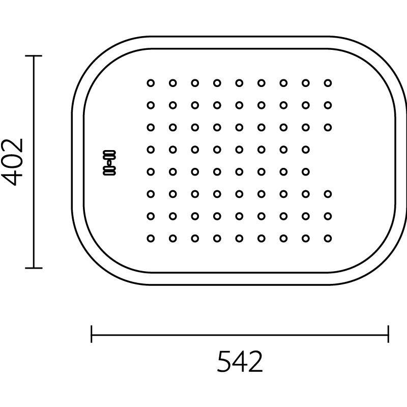 Banka Boston Edelstahl-Spülbecken mit Abtropffläche 542 x 402 mm Aufsatz 1208970073