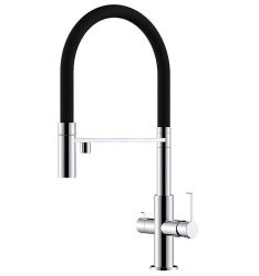 Ausmann Claridge 3-Wege Küchenarmatur mit flexiblem Auslauf und gefiltertem Wasser – Chrom - 1208970091