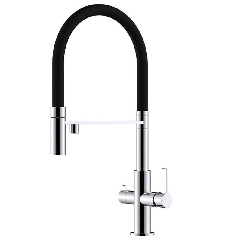 Ausmann Claridge 3-Wege Küchenarmatur mit flexiblem Auslauf und gefiltertem Wasser – Chrom - 1208970091