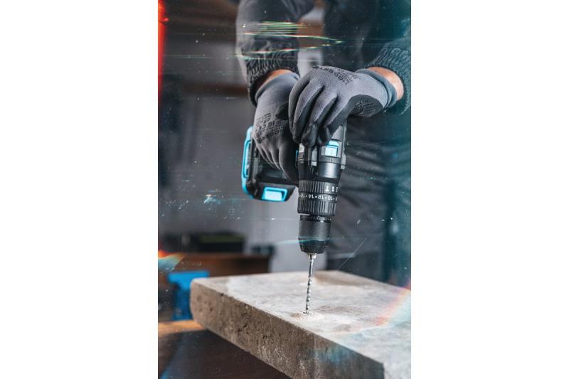 Högert Akku-Schlagbohrmaschine 18V bürstenlos für Ziegel, Stein, Holz, Metall und Kunststoff.